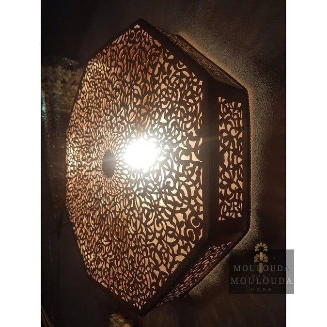 Wall Sconce - Brass lamp - Art Deco - Architectural - Oriental - Wall Light  - Art Light - Saloon Lamp - mid Century