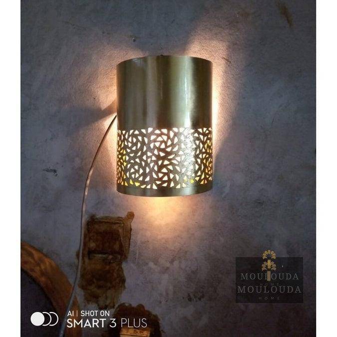 x2 Outdoor Wall Lamp Handcrafted Light, with the beautiful Moroccan Shapes