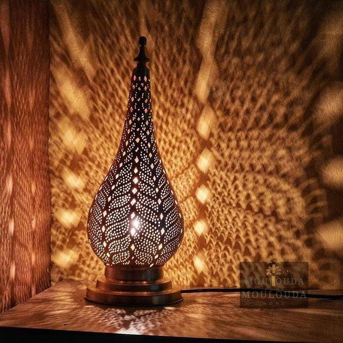 Moroccan standing lamp, nightstand, table lamp, desk lamp, floor lamp, Handcrafted by expert, boho lighting, standing lamp, designer lamp