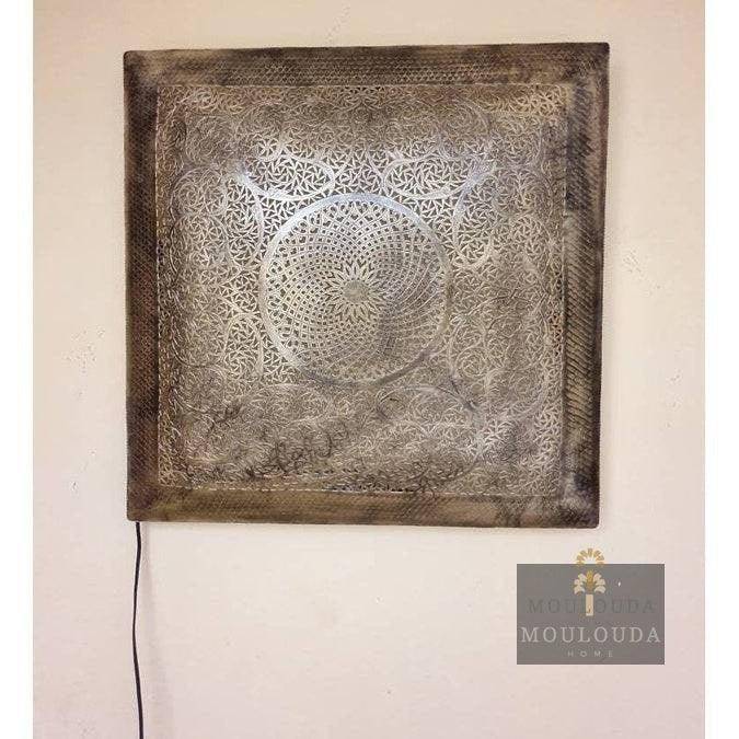 Square Wall Lamp, Ceiling light, Moroccan Lighting, Art Deco Design, Handmade By Master