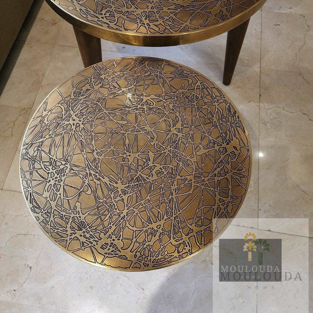 Ifrane Table, medium luxury decoration, handmade, hand hammered