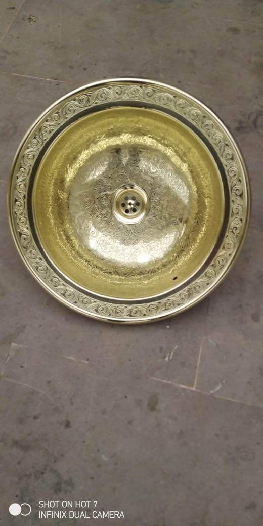 Golden sink, moroccan sink, luxurious sink for sale, made from genuine brass