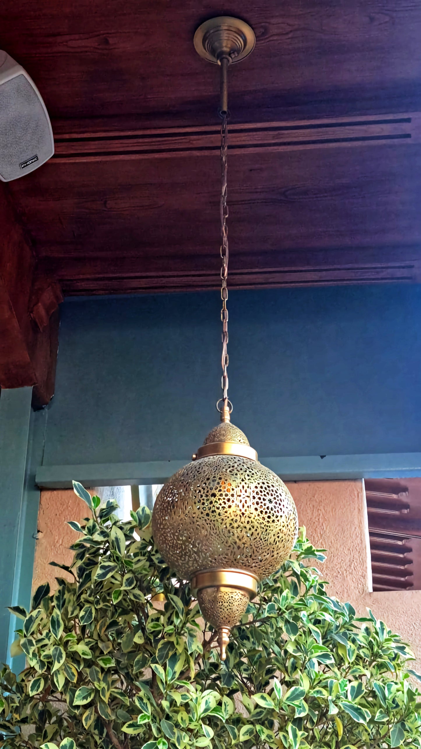 Moroccan pendant lamp, Genuine brass pendant light