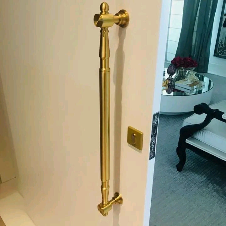 Door handle, luxury decoration, genuine brass