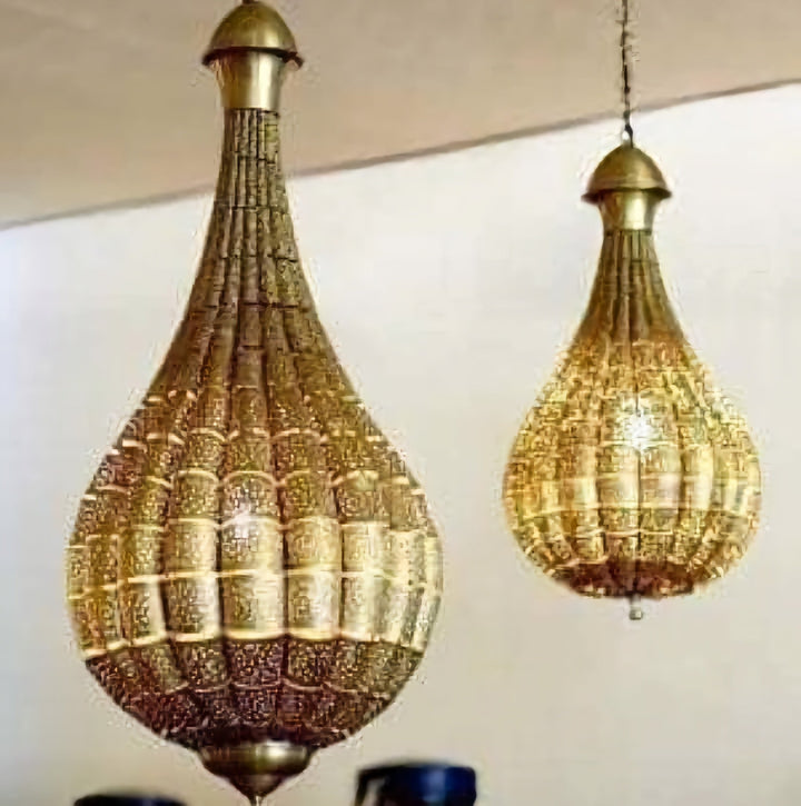 Moroccan handmade Chandelier, Ceiling lamp, lighting fixture, made from genuine brass