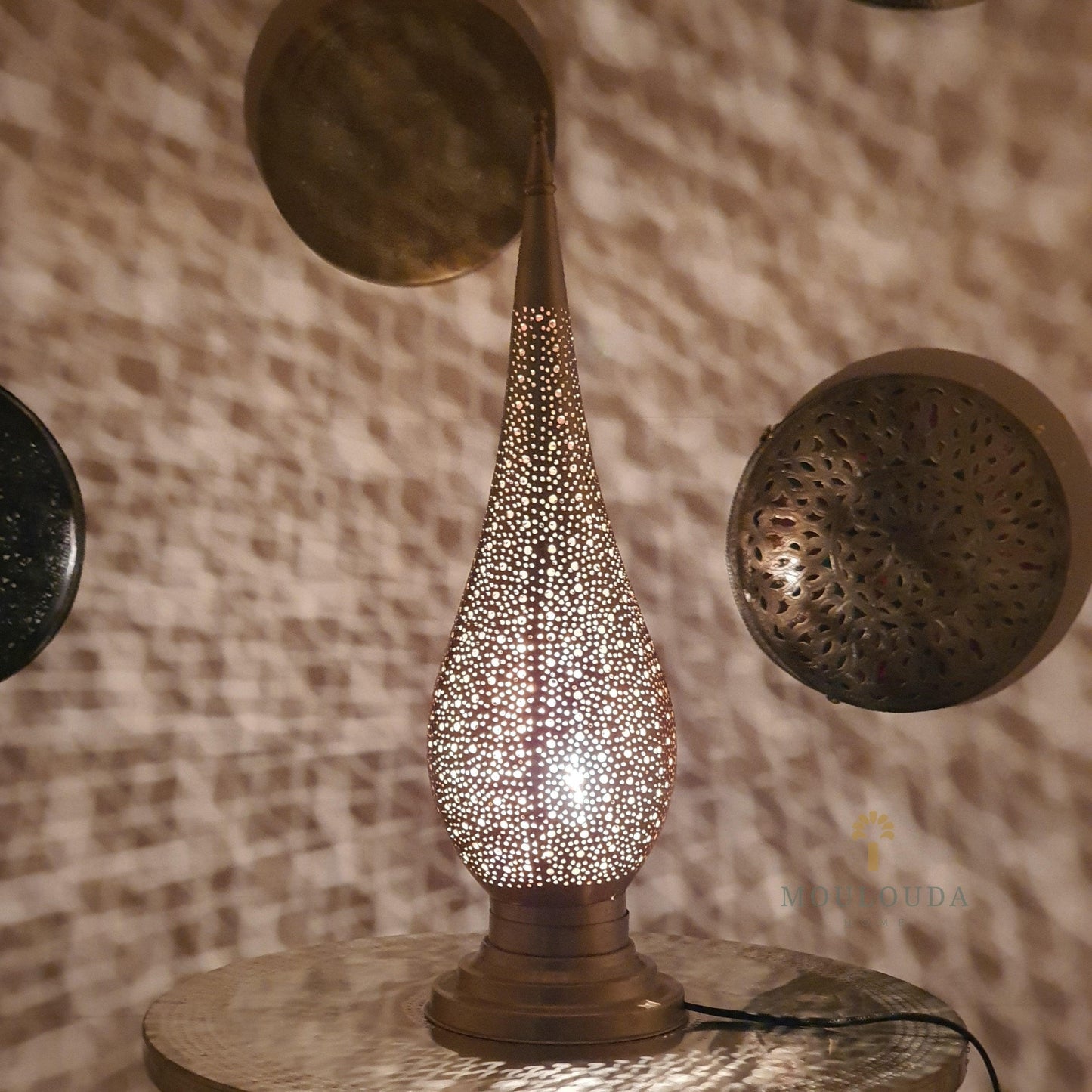 Standing lamp, Moroccan style handmade table lamp - Mouloudahome