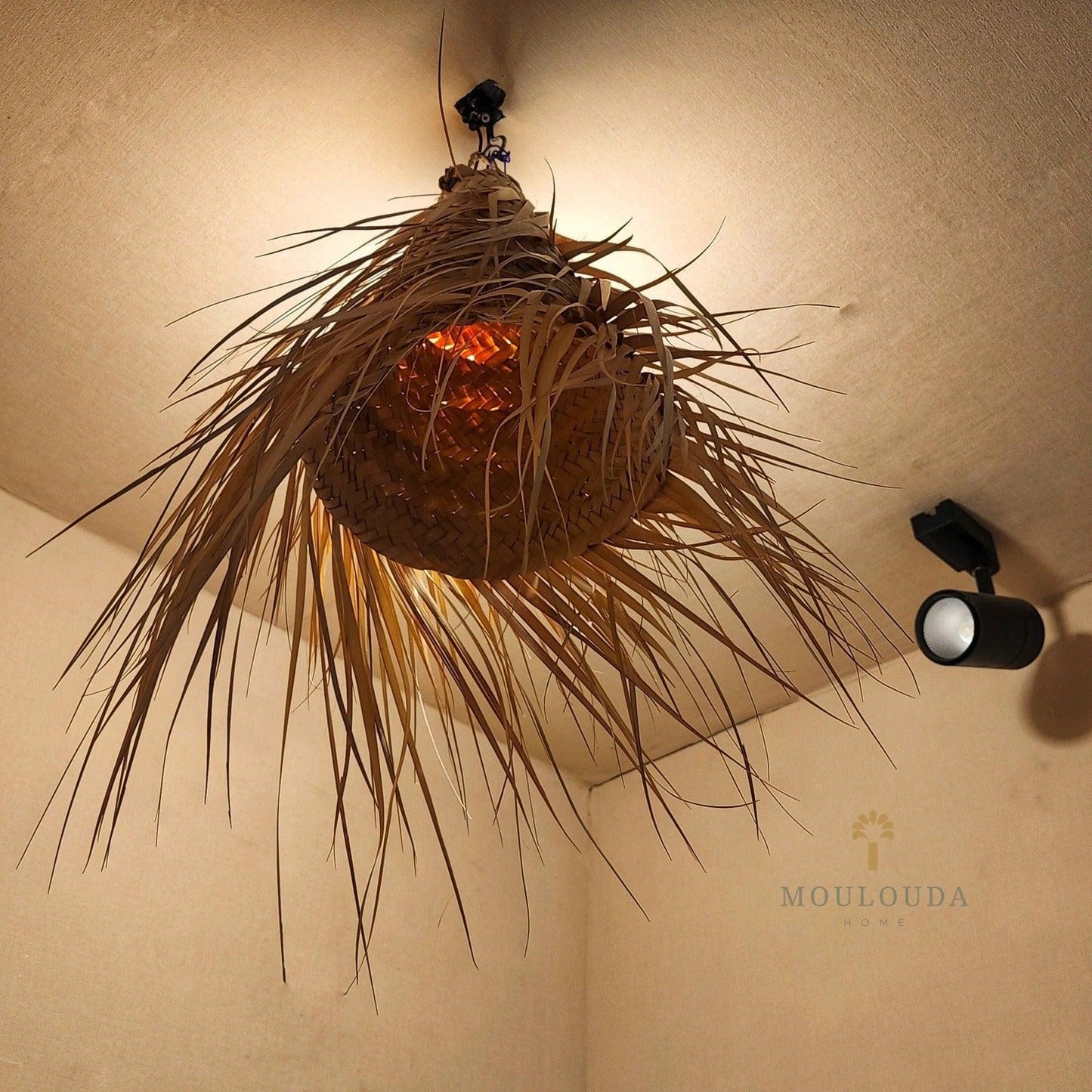 Rattan pendant light, chandelier, hanging lantern, Moroccan lantern - Mouloudahome