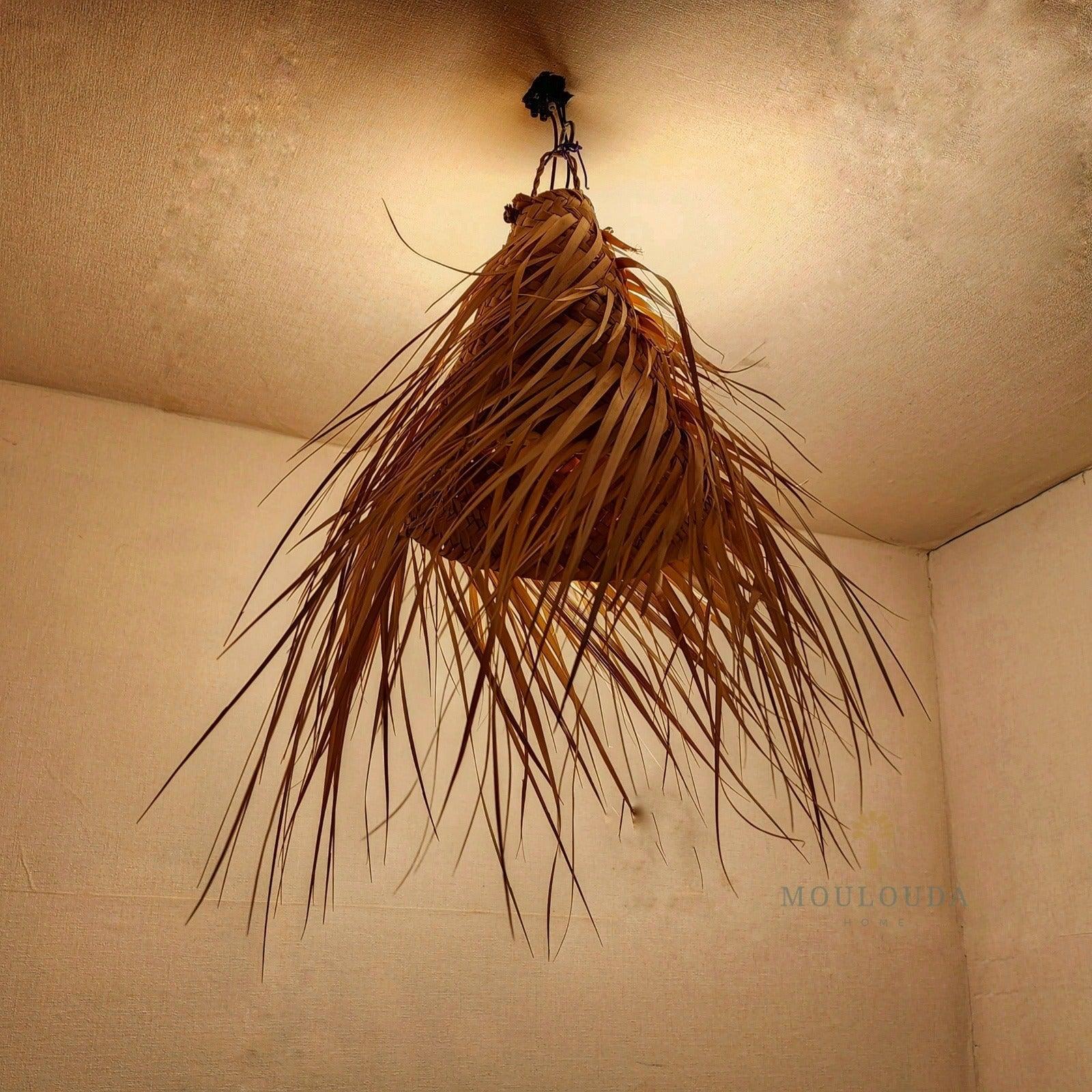 Rattan pendant light, chandelier, hanging lantern, Moroccan lantern - Mouloudahome