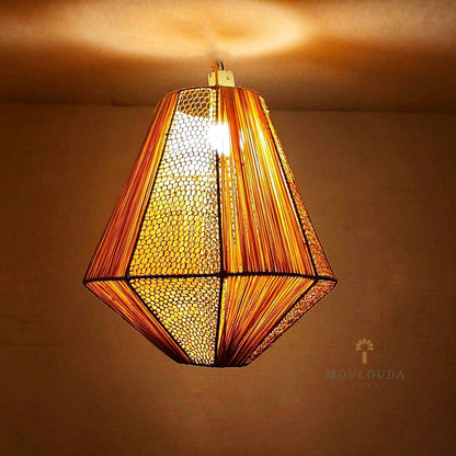 Pendant light, chandelier, Rattan hanging lantern, Moroccan lantern, Designer lamp - Mouloudahome