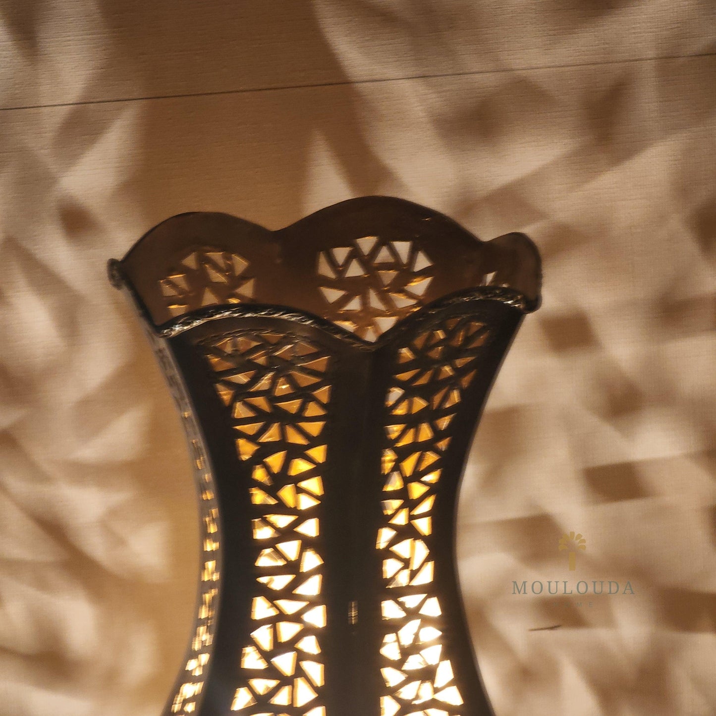 Flower Standing Lamp, Table lamp, Large, Boho Lighting, Moroccan Lamp, lampe à pied - Mouloudahome
