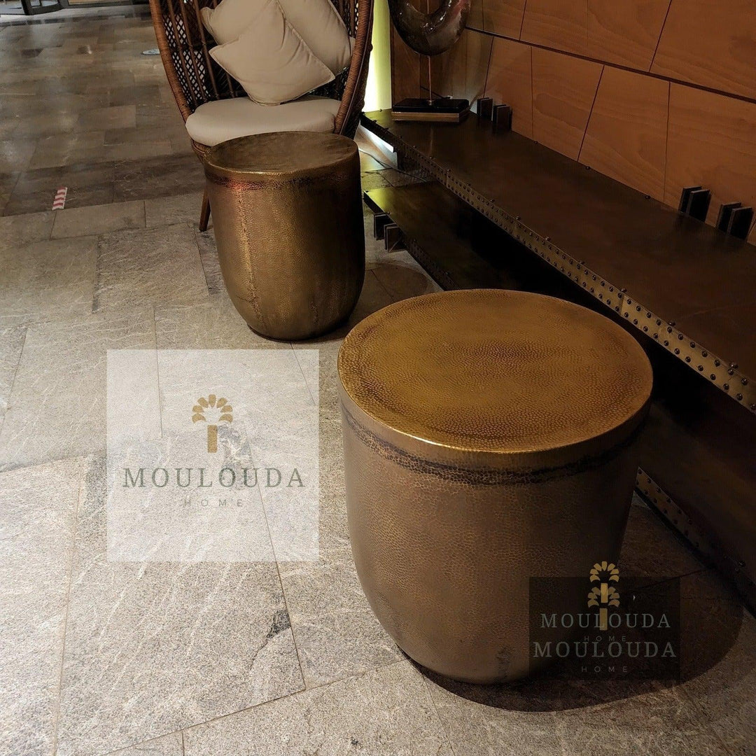 Mana Table, medium luxury decoration, handmade, hand hammered - Mouloudahome