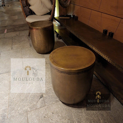 Mana Table, medium luxury decoration, handmade, hand hammered - Mouloudahome