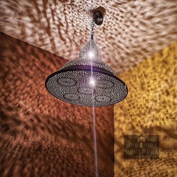 Moroccan Art Deco Chandelier, Handmade Crafts, Boho Lighting, Morocco lamp - Mouloudahome