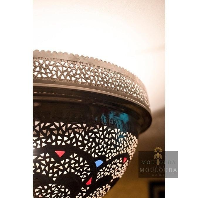 Moroccan Chandelier, Copper Chandelier, Art deco ceiling light, boho lighting, Designer lamp 3 Sizes Available - Mouloudahome