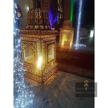 Beautiful Handmade Moroccan Standing Lamp - Unique 4-Color Boho Floor Light - Mouloudahome