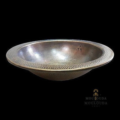Moroccan Round Bathroom Sink 40 cm 15,7 inches Diameter - Mouloudahome
