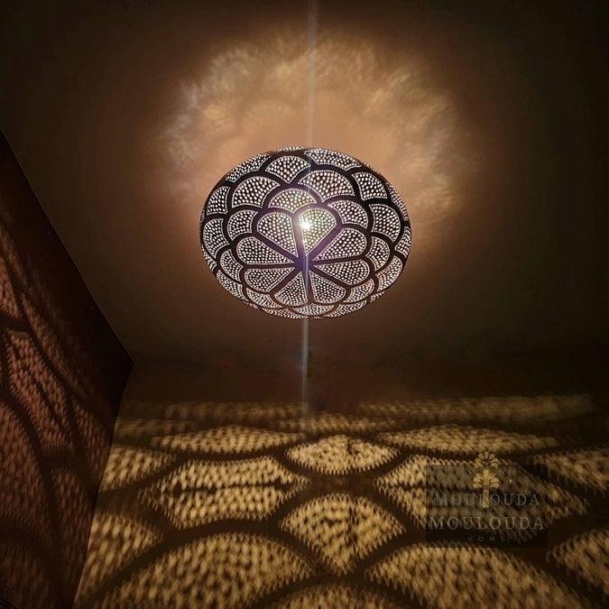 Moroccan Pendant light, moroccan lighting, designer lamp, art deco lamp, chandelier, boho lighting - Mouloudahome