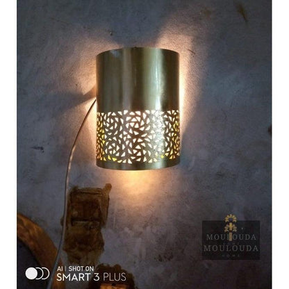 x2 Outdoor Wall Lamp Handcrafted Light, with the beautiful Moroccan Shapes - Mouloudahome