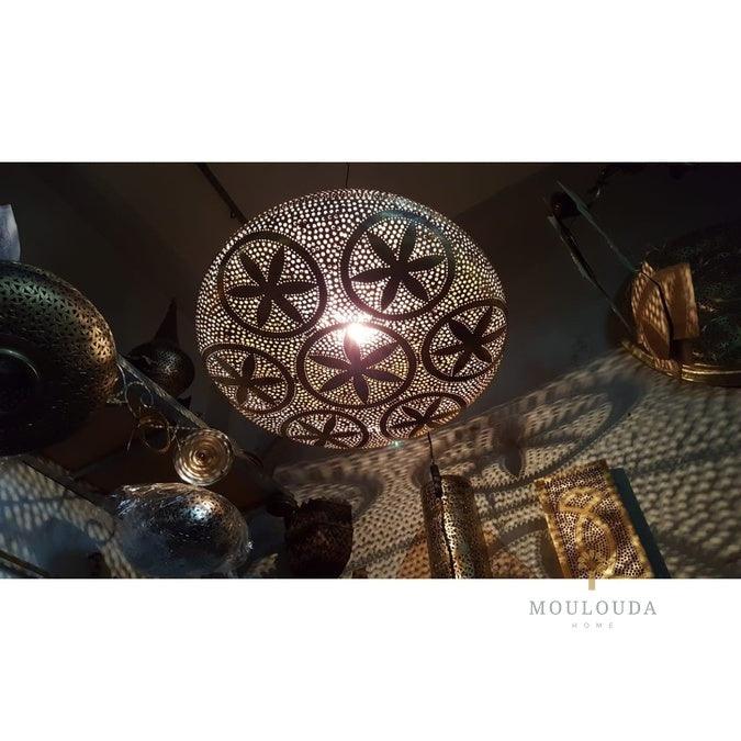 Epic Moroccan Chandelier Ceiling Light with Beautiful Shape Patterns Ambiance Light - Mouloudahome