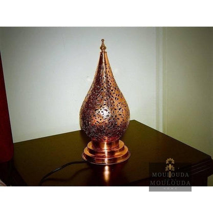 Bedside Lamp - Copper Lampshade - Home Decor - Hurricane Light - Brass Light Fixture - Modern Lighting - Mouloudahome