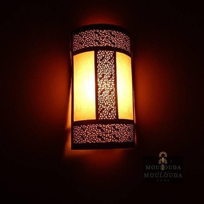 Wall Lamp - Moroccan Sconce - Hanging Wall Light - Boho Lighting - Modern Lighting - Art Deco Lamp - Metal Wall Lamp - Brass Wall Light - Mouloudahome