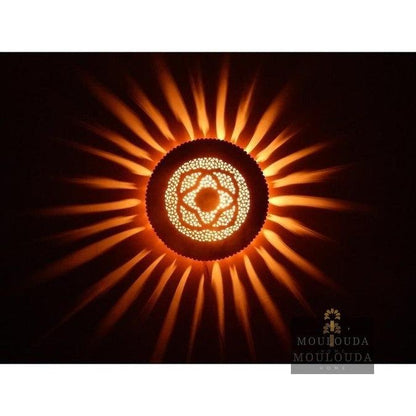 Sun Shapes Moroccan Handmade Wall Lamp 4 Colors Available, Wall Sconce - Mouloudahome