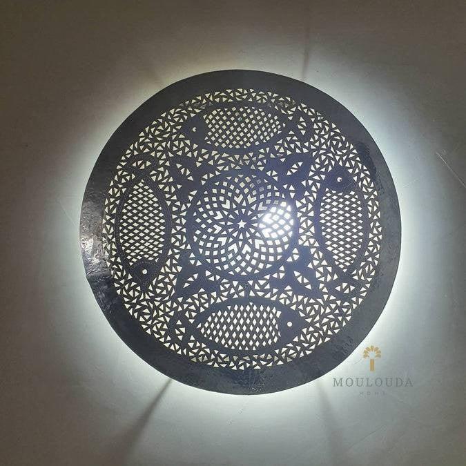 Wall sconce, fishing design, moroccan, handmade Moroccan lantern, wall lamp, designer lamp - Mouloudahome
