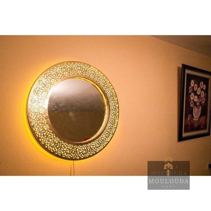 Moroccan Mirror, Wall Sconce, Vintage, Moroccan Style deco, - Mouloudahome