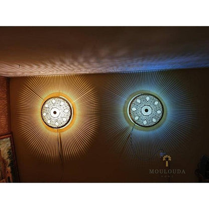 Moroccan Wall Sconce, Handmade Art Craft, Designer Lamp, Moroccan Lantern, Wall lamp, Marrakech Lamp, Boho Design - Mouloudahome