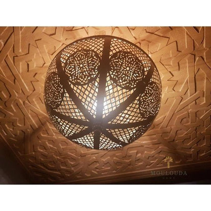Elegant Ceiling Light, Art Deco Design Lamp, Oriental Morocco Lighting, Traditional Handmade lamp - Mouloudahome