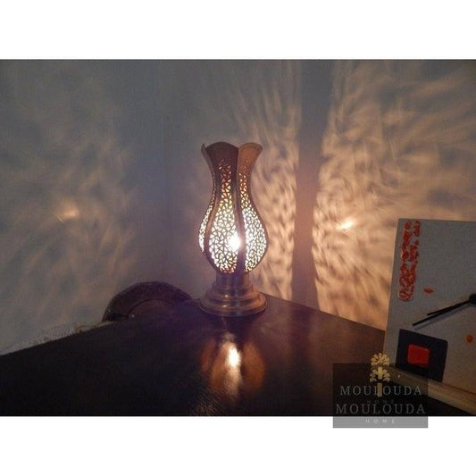 Flower Standing Lamp, Table lamp, Large, Boho Lighting, Moroccan Lamp, lampe à pied - Mouloudahome