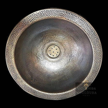 Moroccan Round Bathroom Sink 40 cm 15,7 inches Diameter - Mouloudahome
