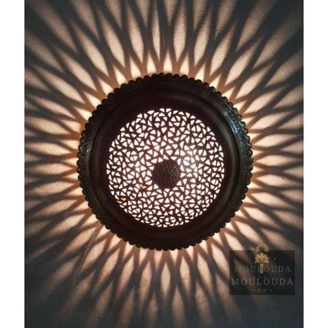 Art Deco Wall Sconce, Moroccan Lamp, Handmade Craft, Boho Lighting, peacock lamp, Reflexion lamp, wall lamp, wall decor, bohemian decor - Mouloudahome