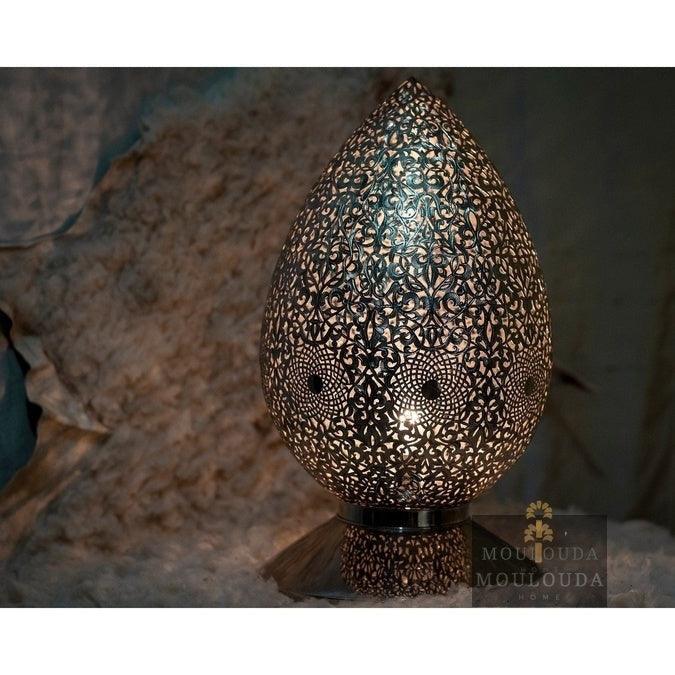 Luxury Moroccan Table Lamp, Handmade in Brass Metal, Crafted by Hand High Precision Finish - Mouloudahome