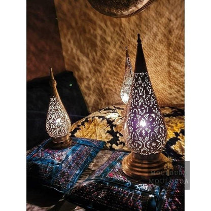 Moroccan Table lamp, art deco lighting, boho Chic, desk lamp, standing lamp, Moroccan lights, 4 Colors and 3 Sizes available - Mouloudahome
