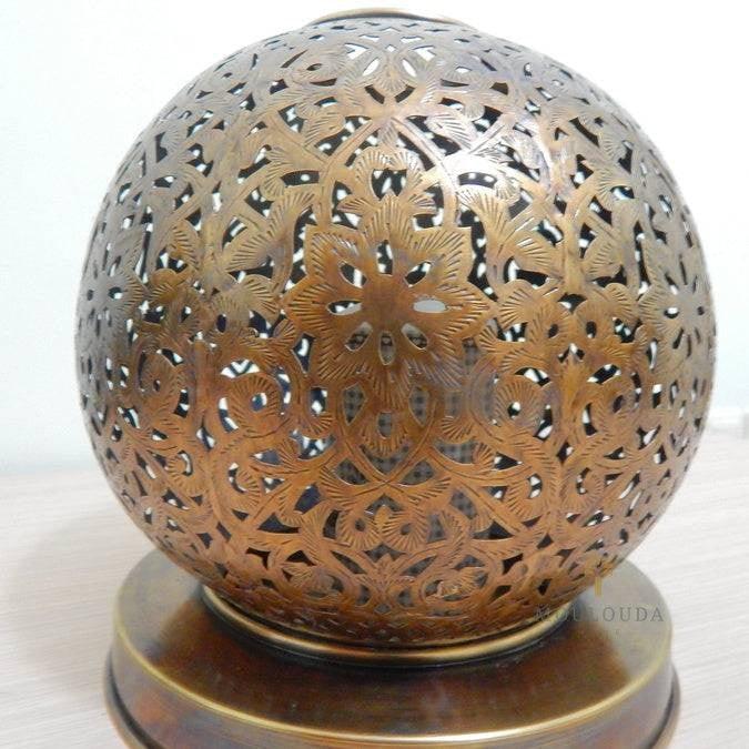 Sphere Table lamp, Handmade Moroccan Treasures, Desk lamp Living room, Wedding, Custom Colors - Mouloudahome