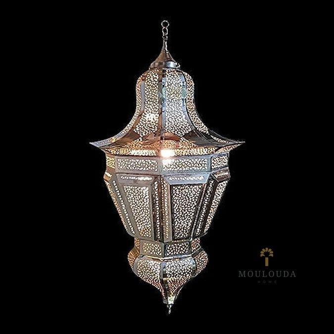 Moroccan Hanging Light, Chandelier, Designer Lamp, Ceiling Lamp, Art Deco Decor, Ceiling Light Diffuser, Brass Light Fixture - Mouloudahome