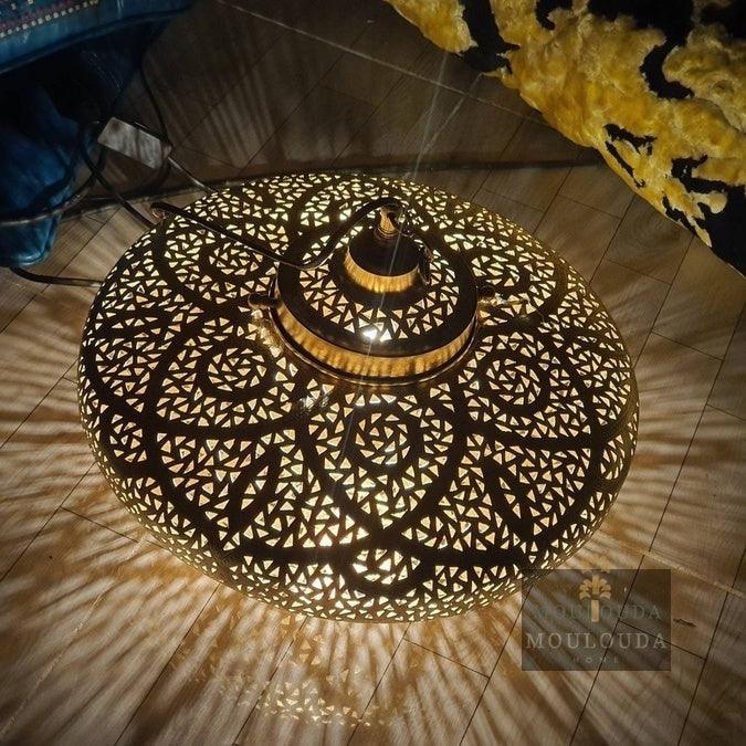 Moroccan Chandelier, pendant light, Moroccan design, handmade chandelier lighting, designer lamp, 5 colors available - Mouloudahome