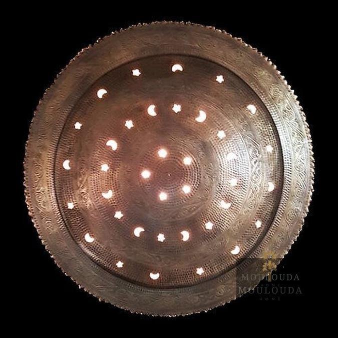 Ambient Light sconce Moroccan Wall Lamp Art Deco Lighting Moon Design Relaxation Lamp - Mouloudahome