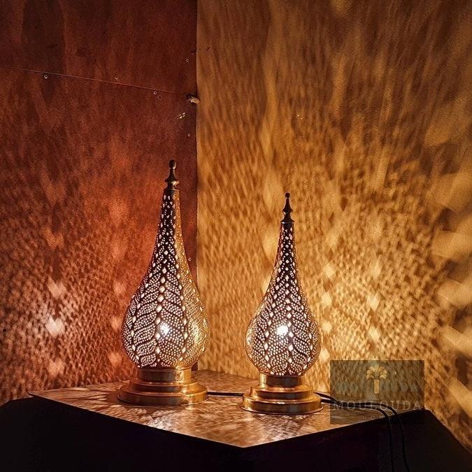 Moroccan standing lamp, nightstand, table lamp, desk lamp, floor lamp, Handcrafted by expert, boho lighting, standing lamp, designer lamp - Mouloudahome