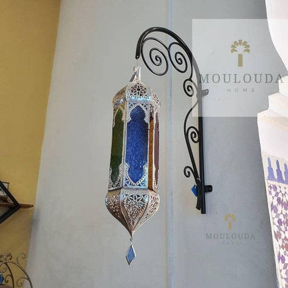 Wall sconce, Moroccan wall light, comes with wall mount bracket, multi color wall lamp, - Mouloudahome