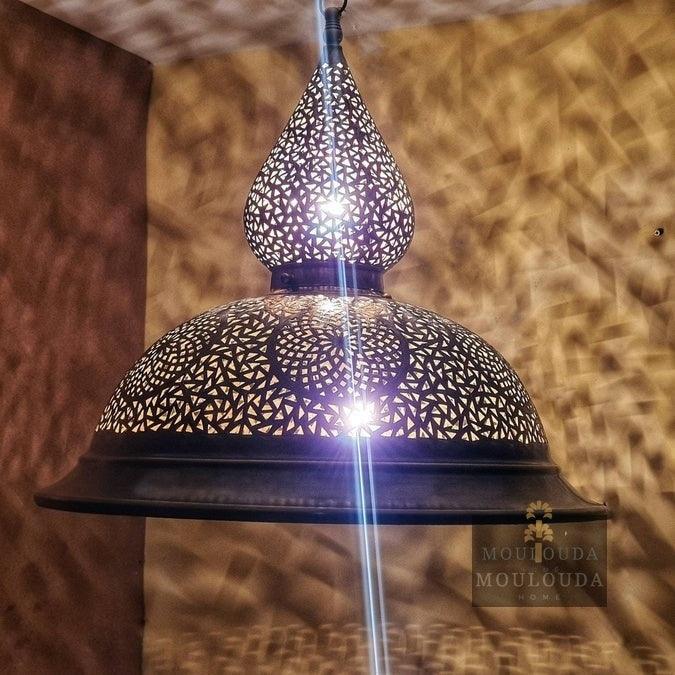 Moroccan Art Deco Chandelier, Handmade Crafts, Boho Lighting, Morocco lamp - Mouloudahome