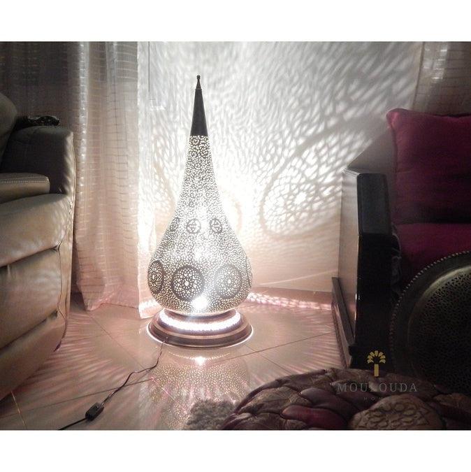 Epic Moroccan Floor Lamp - Standing lamp, Wedding Lighting - Copper Lampshade - Home Decor - Brass Light Fixture - Modern Lighting - Mouloudahome