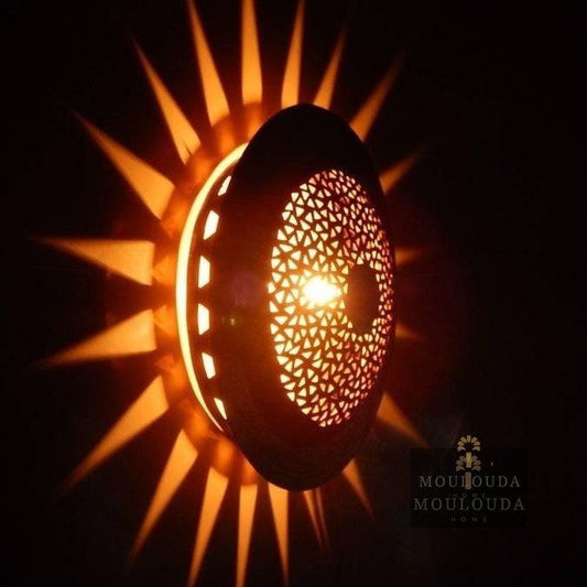 Best Boho Lighting 4 Custom Colors Available, Sun Wall Lamp, Decorative Design Sun Light Mastery Handmade - Mouloudahome