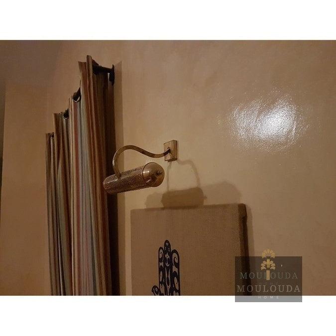 Wall Sconce, Brass wall light, Handmade Hammered Brass, Wall Decor lighting, - Mouloudahome